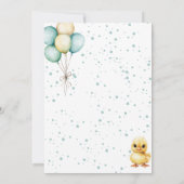 Duck Birthday Invitation • Watercolor Little Duck  招待状 (裏面)