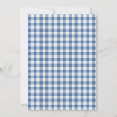 Duck Blue Gingham Baby Shower 招待状 (裏面)