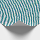 Duck Blue & Ivory Wonky Stripes ラッピングペーパー (角)