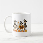 Duck Boo Funny Cute Soky Halloween Family Goose Pu コーヒーマグカップ (左)