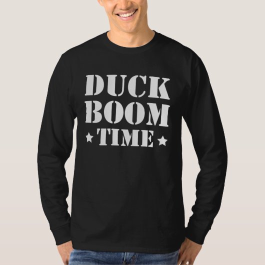 Duck Boom Time Duck Hunting Tシャツ (正面)