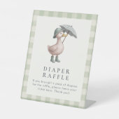 Duck Diaper Raffle Baby Shower Table Top 台座サイン (正面)