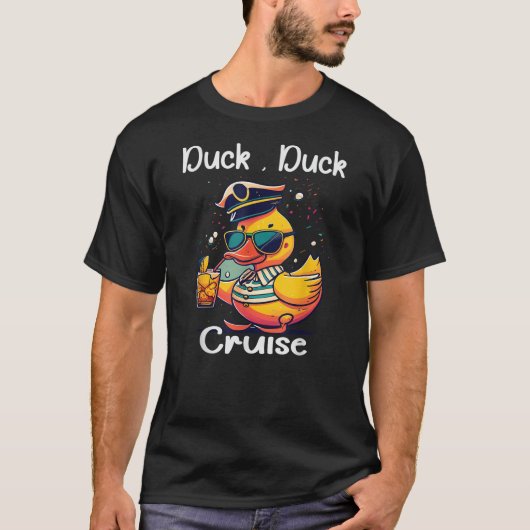 Duck Duck Cruise Funny Family Cruising Matching Sq Tシャツ (正面)