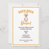Duck Duck Deuce Second Birthday  招待状 (正面)