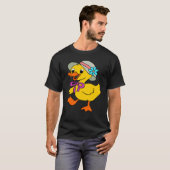 DUCK DUCKLING HAT RIBBON EASTER DUCK GOOSE BIRD Tシャツ (正面フル)