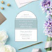 Duck Egg Blue Modern Wedding アクリル招待状 (インサイチュ (ウェディング))