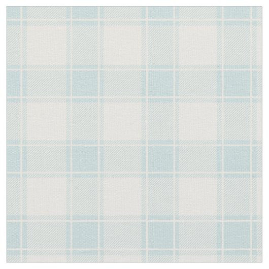 Duck Egg Blue & White Buffalo Plaid ファブリック (クローズアップ)