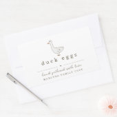 Duck Egg Carton Label Personalize for Farm, Coop 長方形シール (封筒)