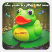 Duck Frog Swamp スクエアシール (正面)