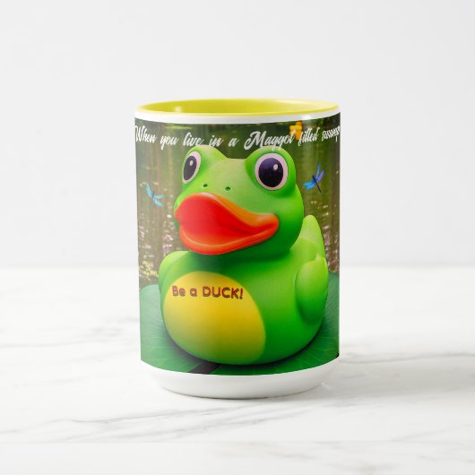 Duck Frog Swamp Custom Coffee Mugs マグカップ (中央)