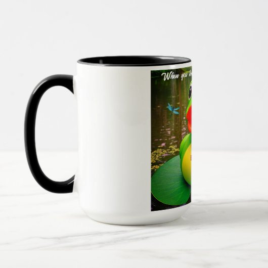 Duck Frog Swamp Custom Coffee Mugs マグカップ (左)