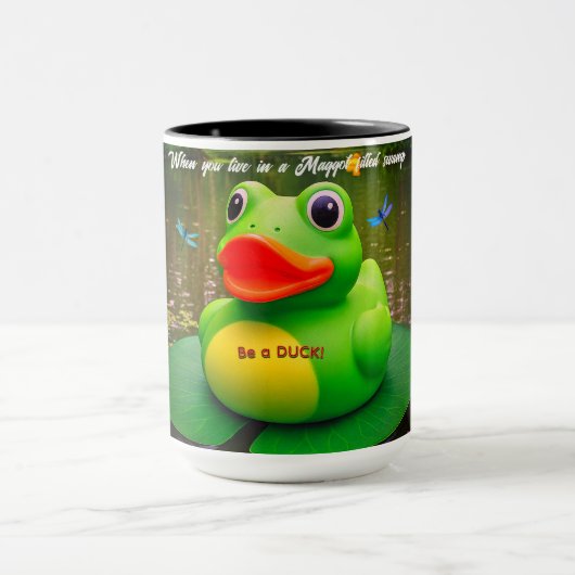 Duck Frog Swamp Custom Coffee Mugs マグカップ (中央)