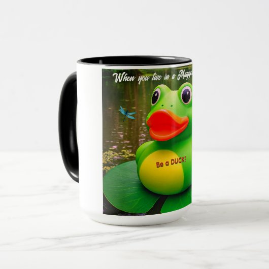 Duck Frog Swamp Custom Coffee Mugs マグカップ (正面左)