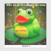 Duck Frog Swamp Custom-Cut Vinyl Sticker シール (シート)