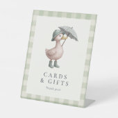 Duck Gift Table Baby Shower Table Top 台座サイン (正面)