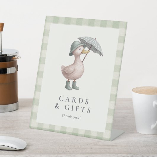 Duck Gift Table Baby Shower Table Top 台座サイン (インサイチュ)