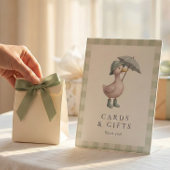 Duck Gift Table Baby Shower Table Top 台座サイン