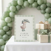 Duck Gift Table Baby Shower Table Top 台座サイン