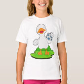 Duck Handball player Handball Tシャツ (正面)