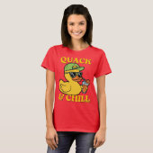 Duck Holiday – Canard en vacances tropicales Tシャツ (正面フル)