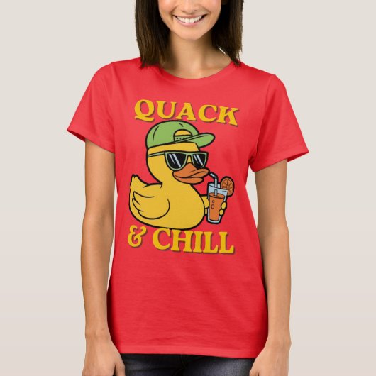 Duck Holiday – Canard en vacances tropicales Tシャツ (正面)