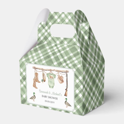 Duck Hunter Baby Shower Favor Box フェイバーボックス (正面サイド)