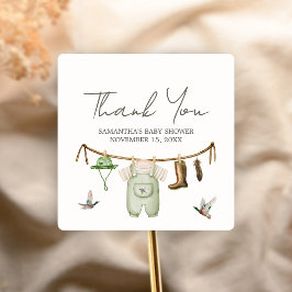 Duck Hunting Baby Shower スクエアシール