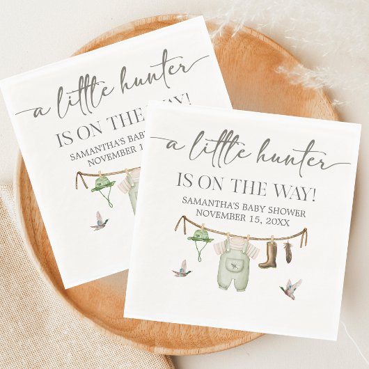 Duck Hunting Baby Shower スタンダードランチョンナプキン