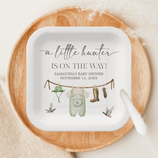 Duck Hunting Baby Shower ペーパープレート
