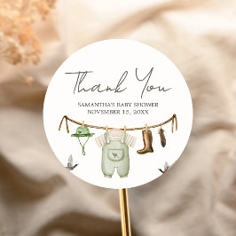 Duck Hunting Baby Shower ラウンドシール