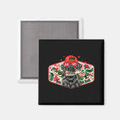 Duck Hunting Black Lab Camo Valentine's Day Xoxo H マグネット (正面/裏面)