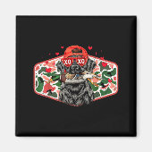 Duck Hunting Black Lab Camo Valentine's Day Xoxo H マグネット (正面)