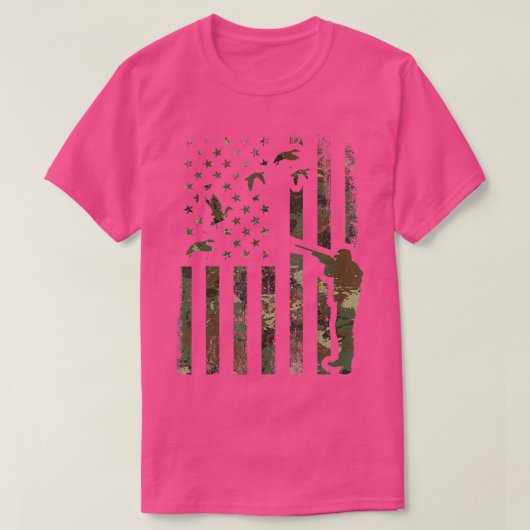 Duck Hunting Camo Men Camouflage Hunter Gift Ameri Tシャツ (デザイン正面)