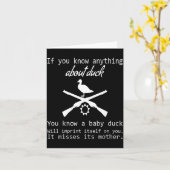 Duck Hunting Quote - Funny Hunter Gift Cute Hunt G カード (黄色い花)