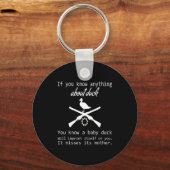 Duck Hunting Quote - Funny Hunter Gift Cute Hunt G キーホルダー (正面)