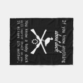Duck Hunting Quote - Funny Hunter Gift Cute Hunt G フリースブランケット (正面(横))