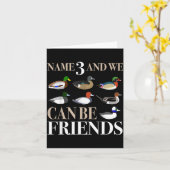 Duck Hunting Waterfowl Hunters Different Duck カード (黄色い花)