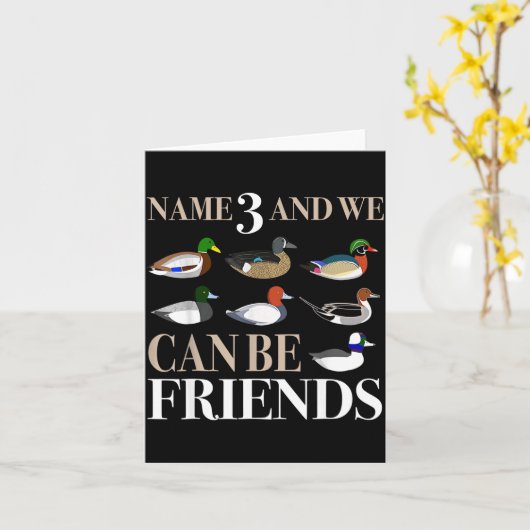 Duck Hunting Waterfowl Hunters Different Duck カード (黄色い花)