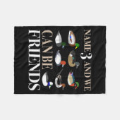 Duck Hunting Waterfowl Hunters Different Duck  フリースブランケット (正面(横))