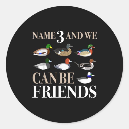 Duck Hunting Waterfowl Hunters Different Duck  ラウンドシール (正面)