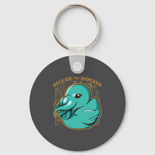 Duck Kraken Release The Quacken Funny Rubber Boxer キーホルダー (正面)