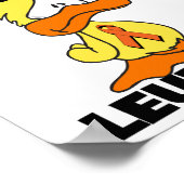Duck Leukemia (Orange Ribbon) ポスター (角)