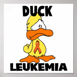 Duck Leukemia (Orange Ribbon) ポスター