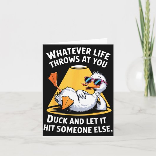Duck Lover Funny Quote For Men Women Boys Kids Gra カード (正面)
