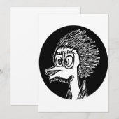 Duck man portrait sketchy drawing ノートカード (正面/裏面)