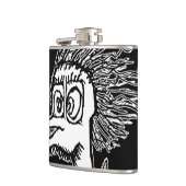 Duck man portrait sketchy drawing フラスク (左)