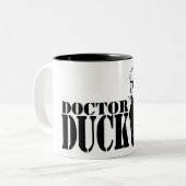 Duck MugリーGracieの博士 ツートーンマグカップ (正面左)