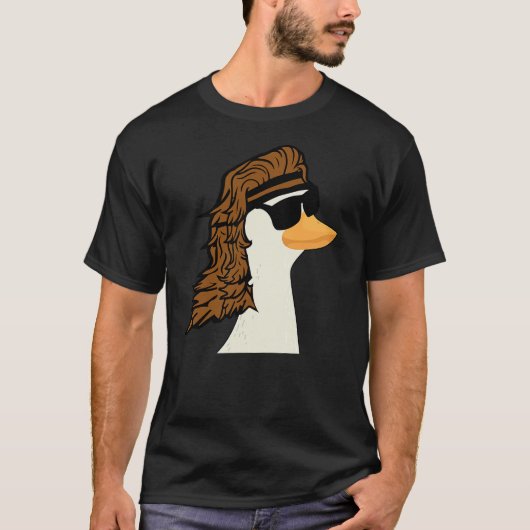 Duck Mullet Funny Mullet Haircut Tシャツ (正面)