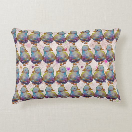 Duck named Rainbow アクセントクッション (正面)