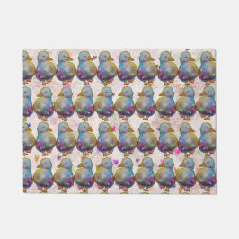 Duck named Rainbow ドアマット